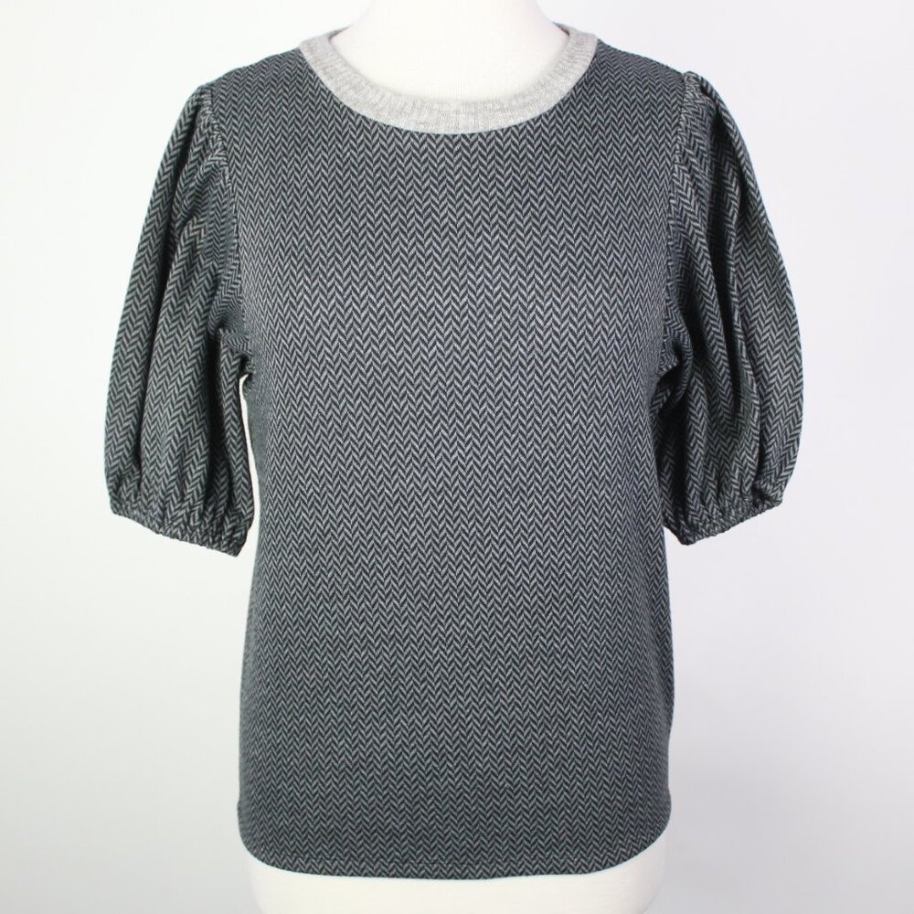 THML Womens Small Chevron Wide Sleeve Knit Top